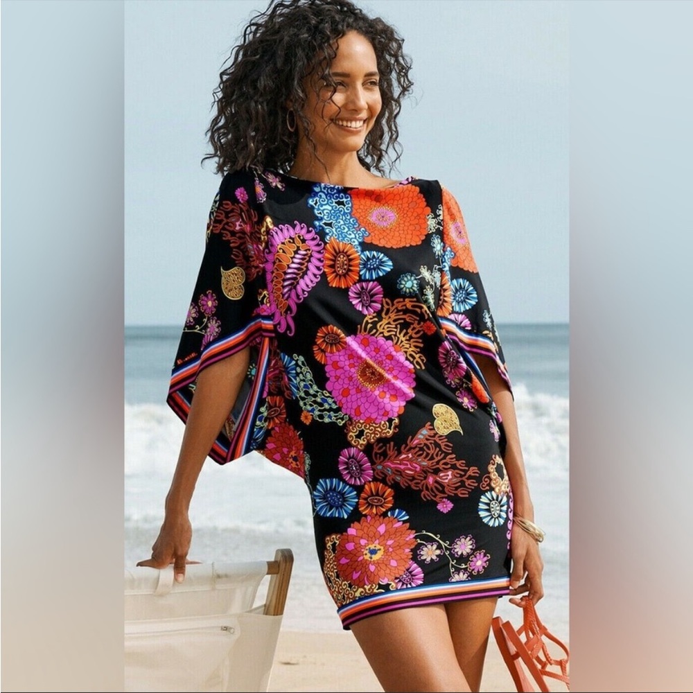 Trina Turk Electric Reef Swim Coverup/Tunic Dress